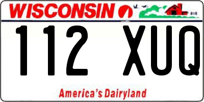 WI license plate 112XUQ