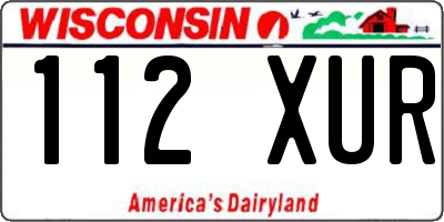 WI license plate 112XUR