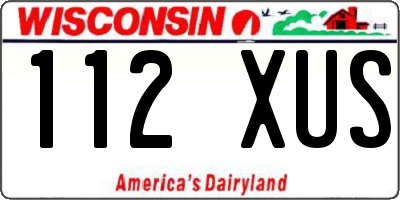 WI license plate 112XUS