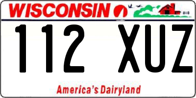 WI license plate 112XUZ