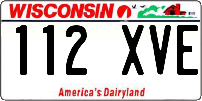 WI license plate 112XVE