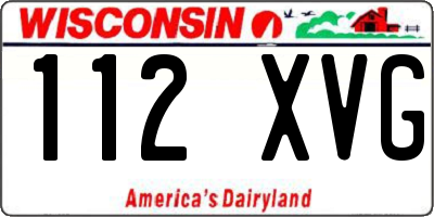 WI license plate 112XVG