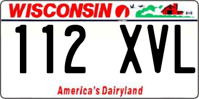 WI license plate 112XVL