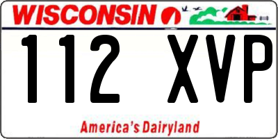 WI license plate 112XVP