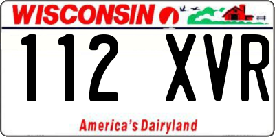 WI license plate 112XVR