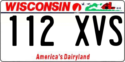 WI license plate 112XVS