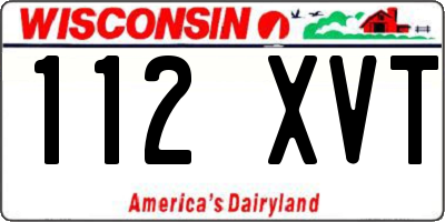 WI license plate 112XVT
