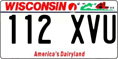 WI license plate 112XVU