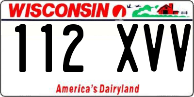 WI license plate 112XVV