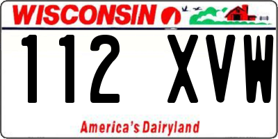 WI license plate 112XVW