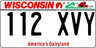 WI license plate 112XVY