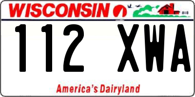 WI license plate 112XWA