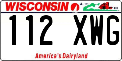 WI license plate 112XWG