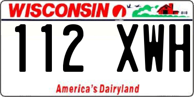 WI license plate 112XWH