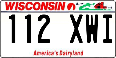 WI license plate 112XWI