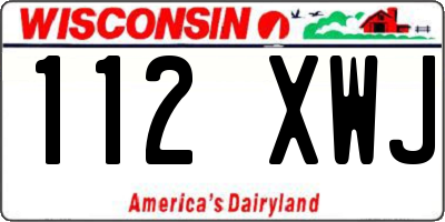 WI license plate 112XWJ