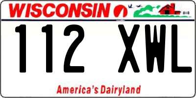 WI license plate 112XWL