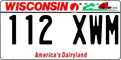 WI license plate 112XWM