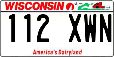 WI license plate 112XWN