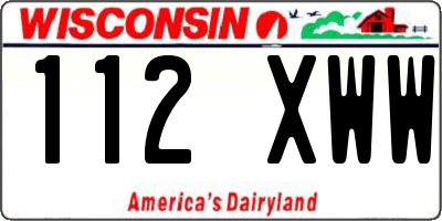 WI license plate 112XWW