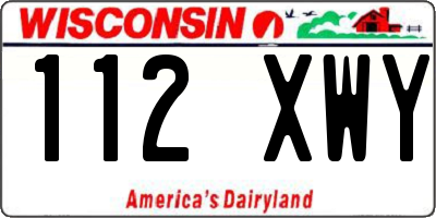 WI license plate 112XWY