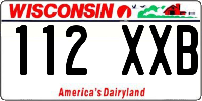 WI license plate 112XXB