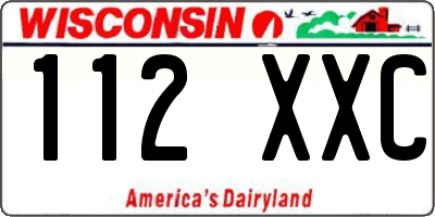 WI license plate 112XXC