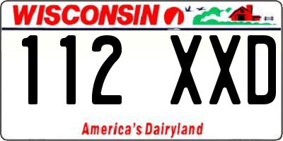 WI license plate 112XXD
