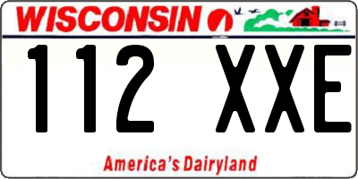 WI license plate 112XXE