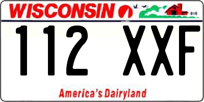 WI license plate 112XXF