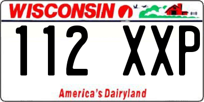 WI license plate 112XXP