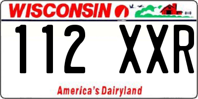 WI license plate 112XXR