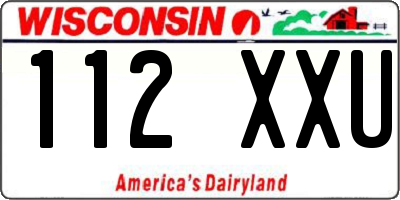 WI license plate 112XXU
