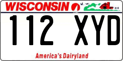 WI license plate 112XYD
