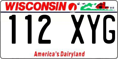 WI license plate 112XYG