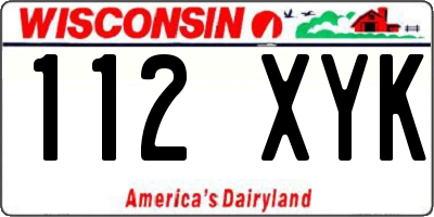 WI license plate 112XYK