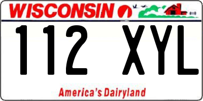 WI license plate 112XYL