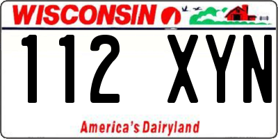WI license plate 112XYN