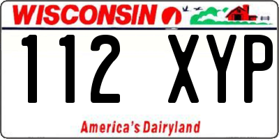 WI license plate 112XYP