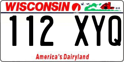 WI license plate 112XYQ