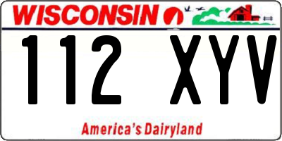 WI license plate 112XYV