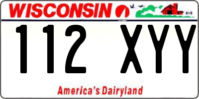 WI license plate 112XYY