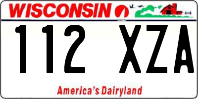 WI license plate 112XZA