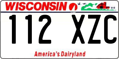 WI license plate 112XZC