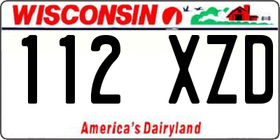 WI license plate 112XZD