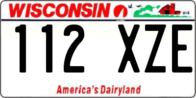 WI license plate 112XZE