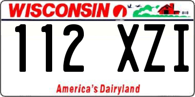 WI license plate 112XZI