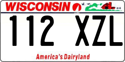 WI license plate 112XZL
