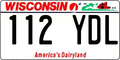 WI license plate 112YDL