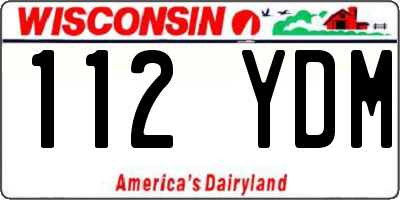 WI license plate 112YDM